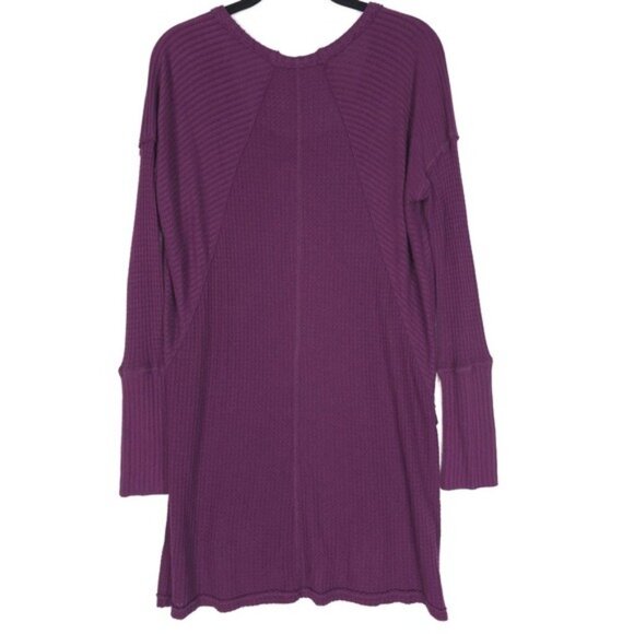 Free People Ventura Thermal Top Oversized Pullover Purple Violet‎  S/P - Picture 5 of 11